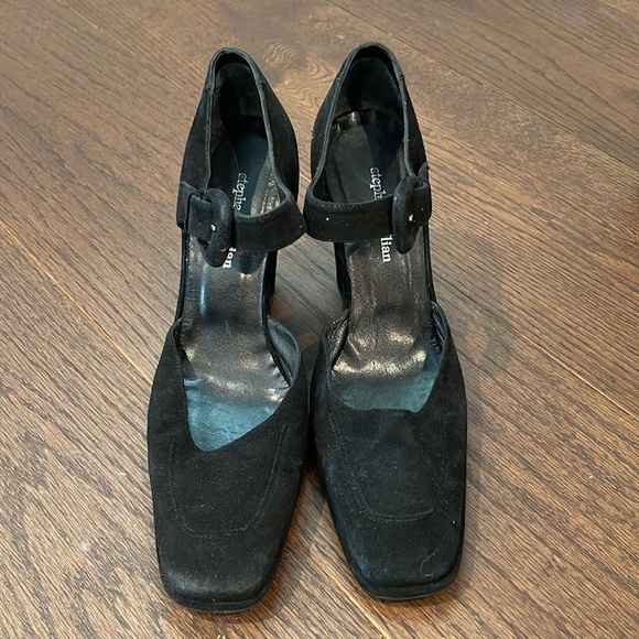 Stephane Kelian Women’s Black Suede Wedges Size 6 - Picture 1 of 6